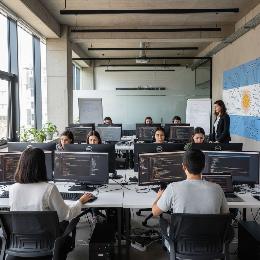 Estudiantes en curso de programación